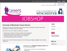 Tablet Screenshot of employer.winchester.prospects.ac.uk